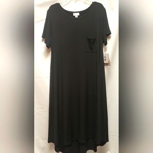 COPY - LuLaRoe Carly Swing Dress Hi Low Hem Black NWT M